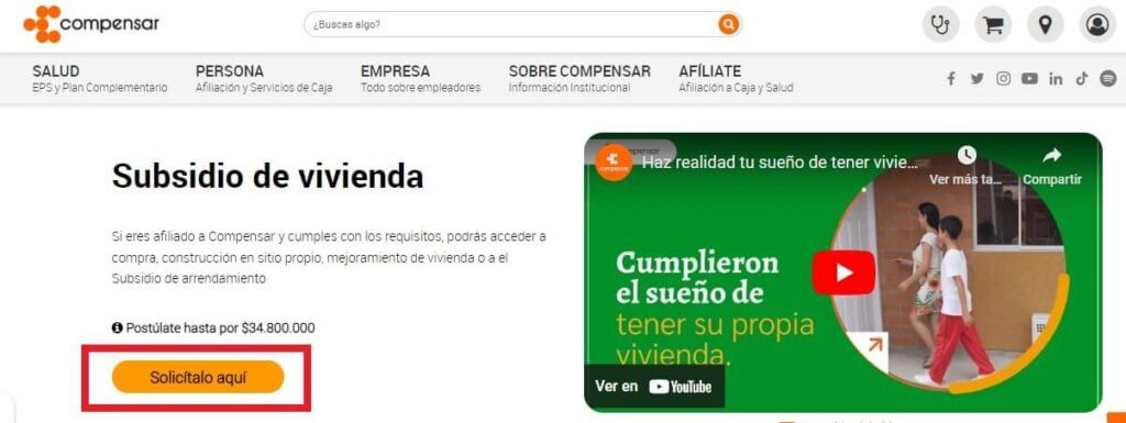 Subsidio de Vivienda de Compensar [Solicitud + Requisitos]